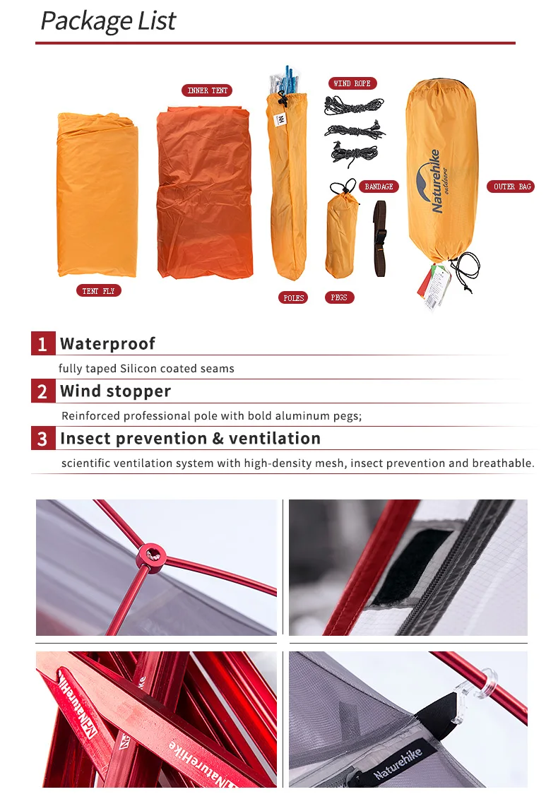 DHL,, NatureHike, фабричная, палатка 1,8 кг, 3 человека, 20D, двухслойная силиконовая ткань, палатки для кемпинга, палатки для улицы