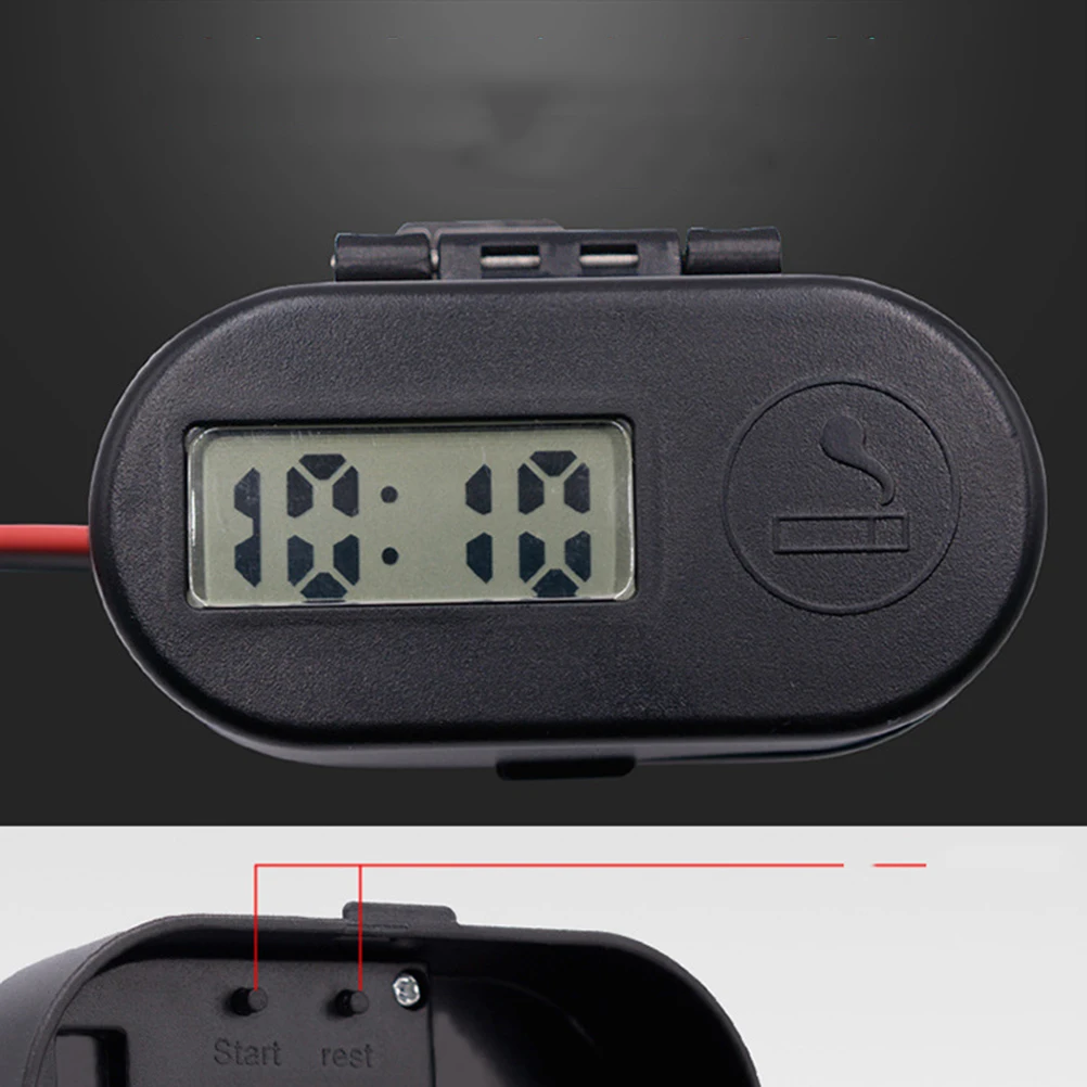 Мотоцикл USB зарядное устройство вольтметр Водонепроницаемый дисплей времени