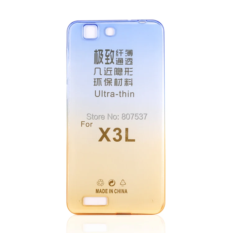 Мода Градиент Цвета Радуги Ясно ТПУ Прозрачный Чехол Для BBK VIVO X3 Тонкий Мягкий