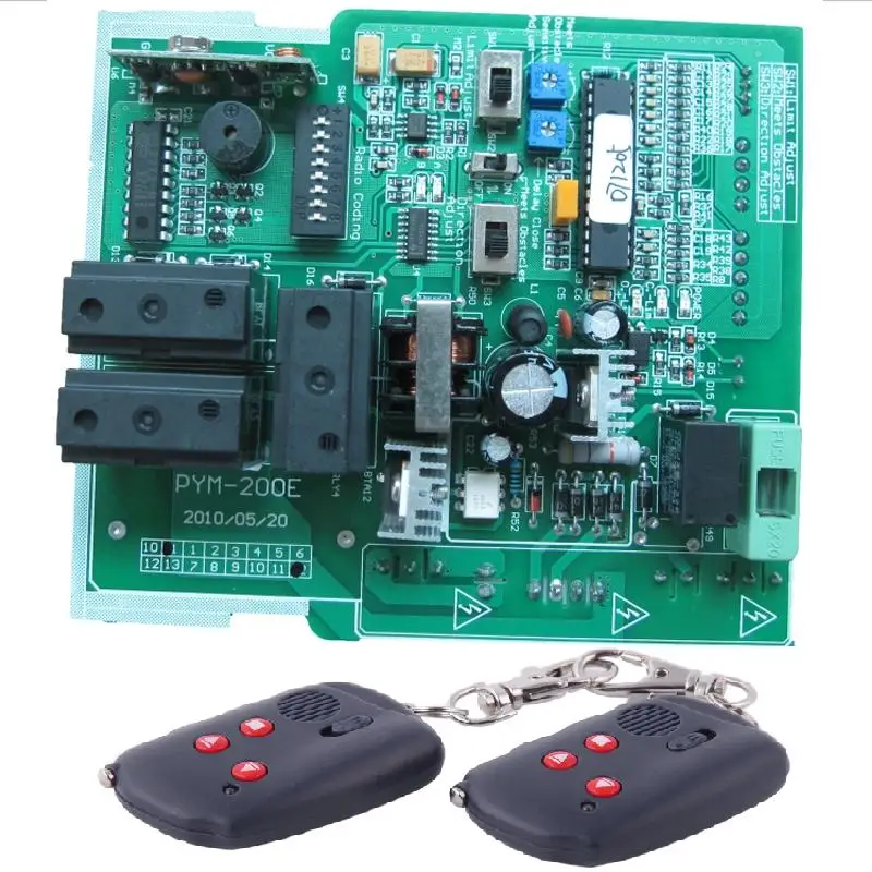With 2remote control Панель управления оператора раздвижных ворот, панель управления открывания ворот домашней автоматизации - Цвет: With 2remote control