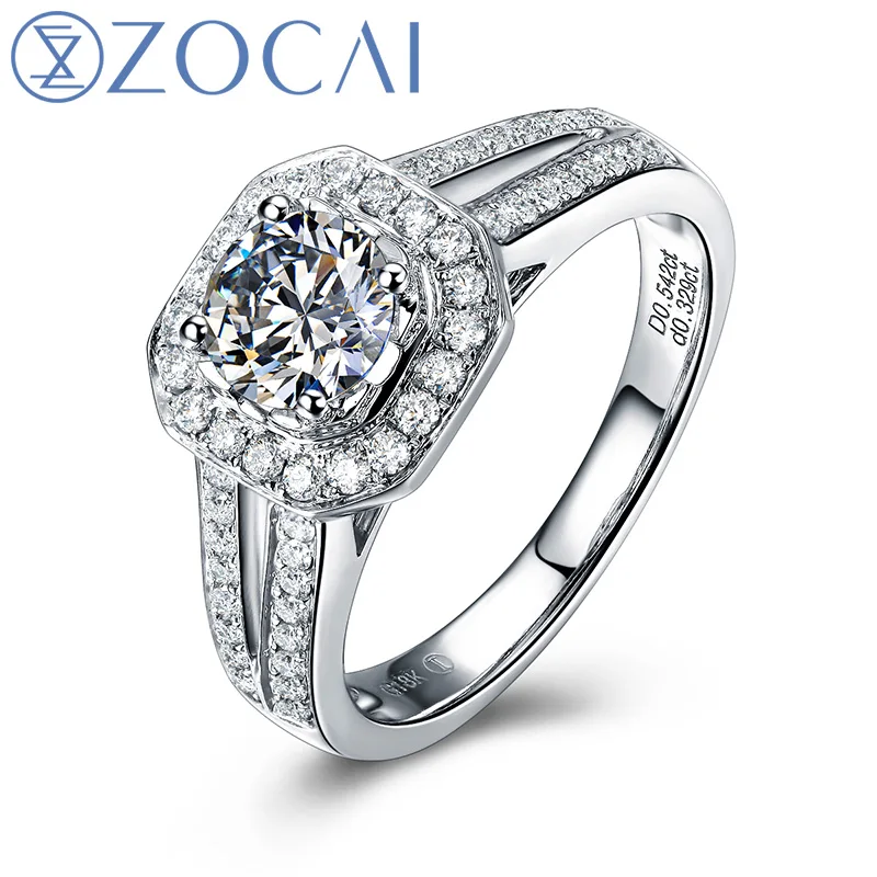 ZOCAI 2014 Новое поступление 100% натуральный бриллиант 0 82 CT F G / VS сертифицированное