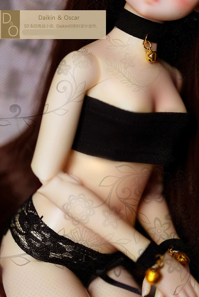 Bjd кукла аксессуары кукла нижнее белье набор для 1/3 1/4 1/6 bjd кукла супер эластичный хлопок Сексуальный Топ черный белый