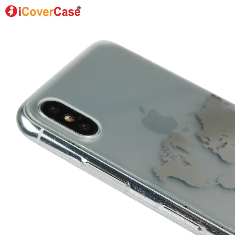 Чехол с картой мира для Apple Iphone X Ten мягкий силиконовый чехол аксессуары телефонов