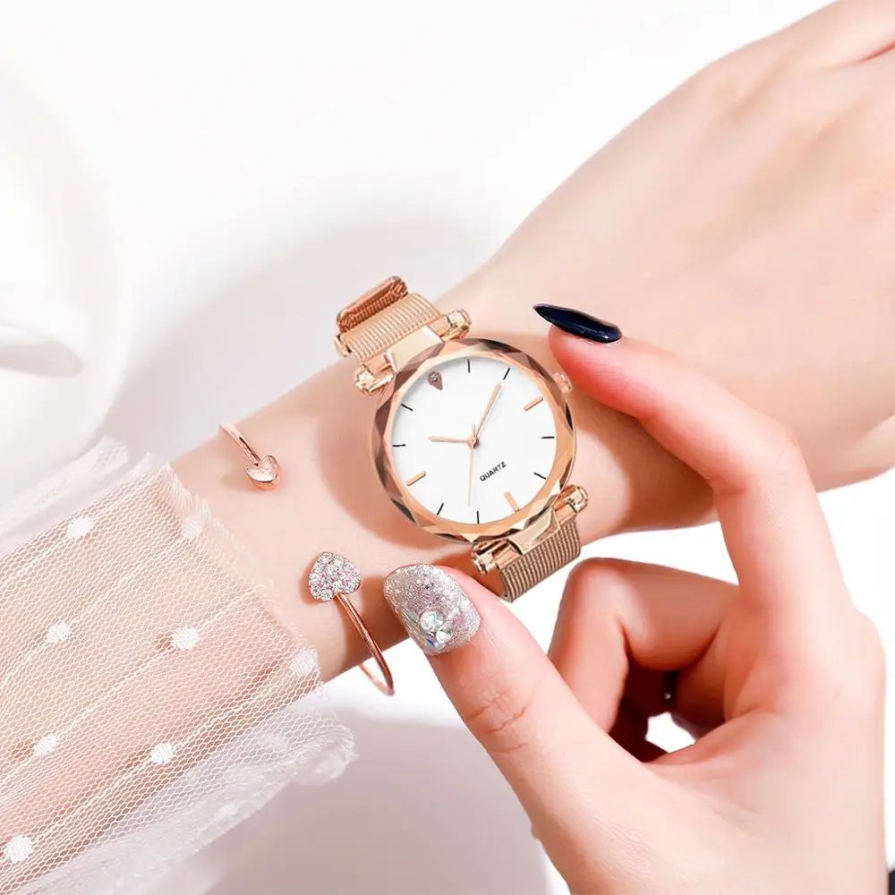 Relogio Feminino женские модные классические золотые кварцевые часы из нержавеющей