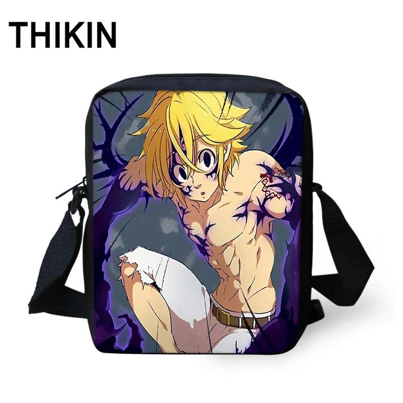 ALZ1128E Комплект школьных сумок THIKIN Seven Deadly Sins для мальчиков и девочек, детский школьный рюкзак с аниме, 3 предмета, Nanatsu No Taizai melidas Elizabeth - Цвет: ALZ1128E