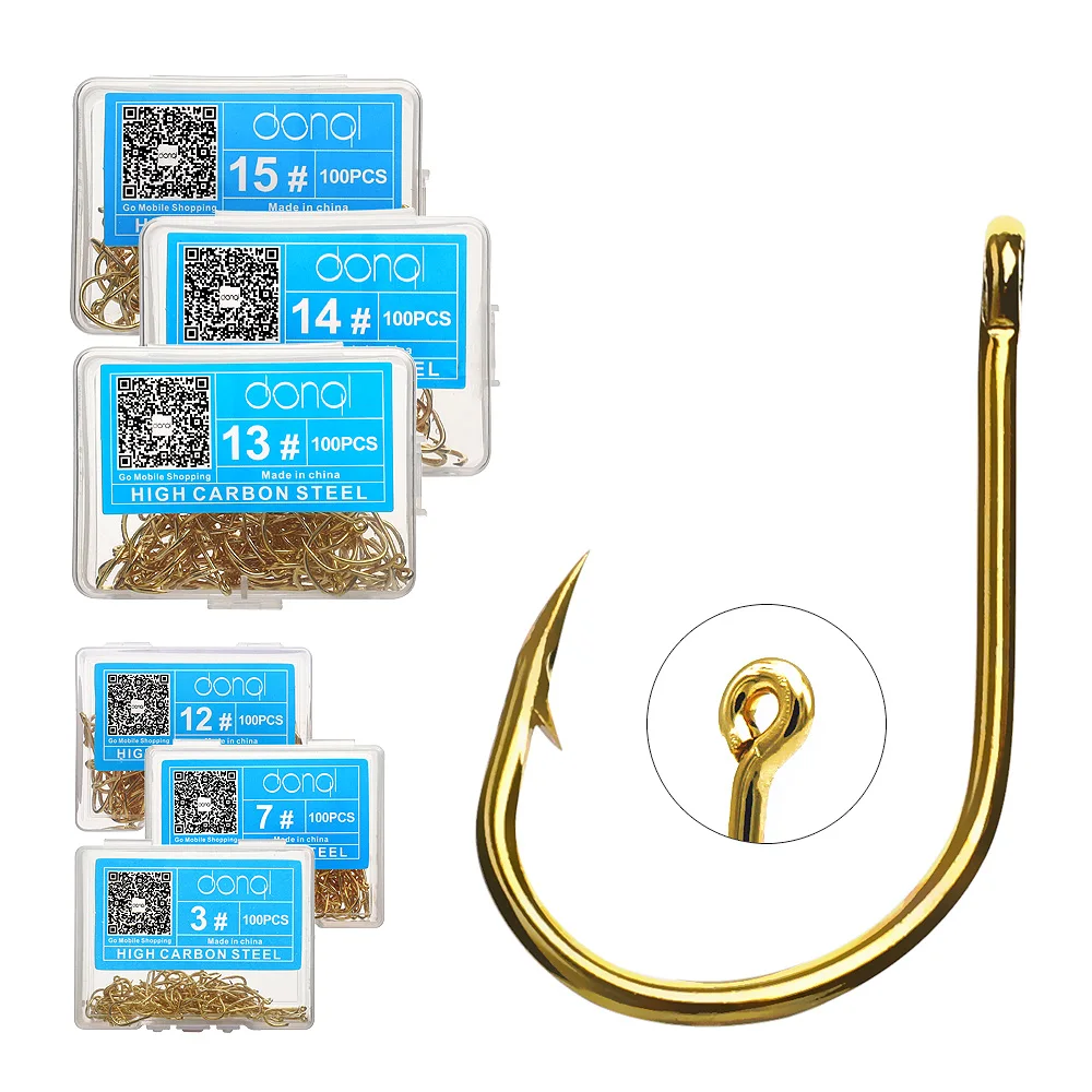 DONAL 100 шт. колючая набор рыболовных крючков Высокоуглеродистая сталь одиночный