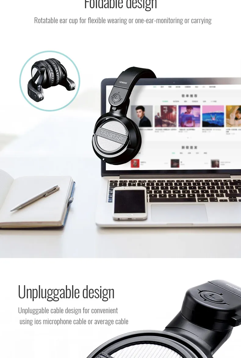 Takstar HD 6500 динамические стерео наушники чистый и чистый звук Профессиональный для прослушивания музыки и записи мониторинга