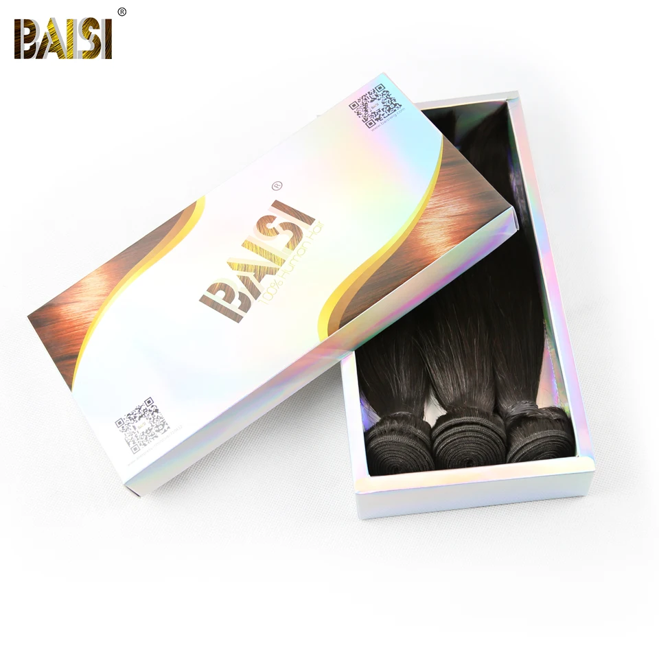 BAISI Hair 100% необработанные человеческие волосы бразильские 10А натуральные