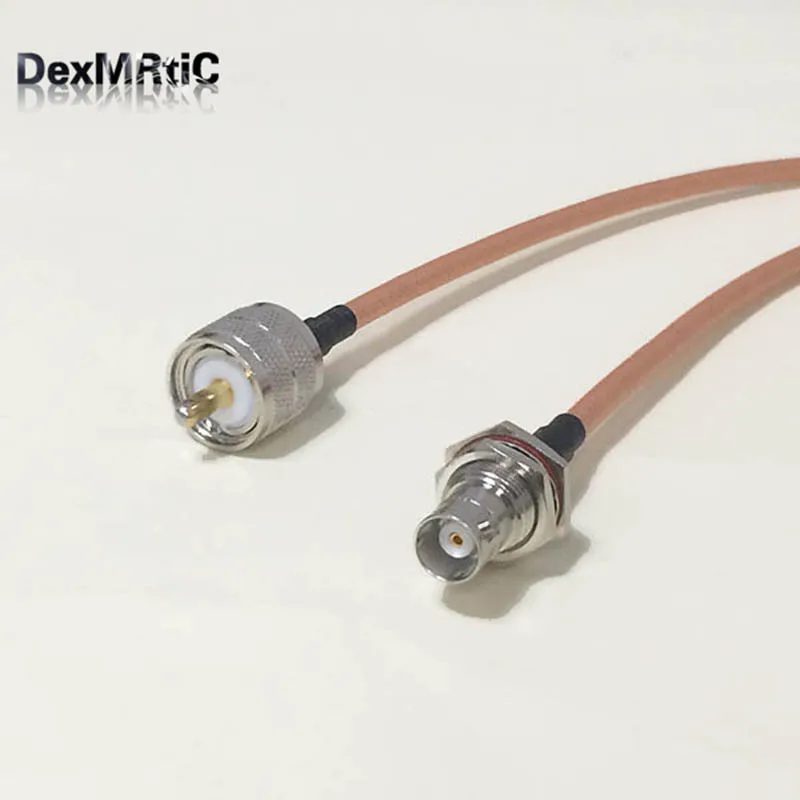 

High-quality low-attenuation UHF Male Plug PL259 Switch BNC Female nut Pigtail cable RG142 50CM 20"/100CM Adapter wholesale