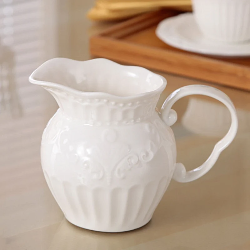 Новое поступление 3D Rilievo кружевная банка для молока в европейском стиле с ручкой