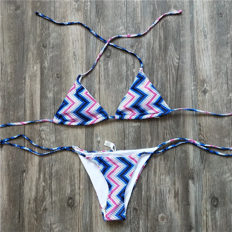 Jookrrix Bikinis Women Bandage Swimsuit Hollow Out Lace Sexy Push Up Swimwear Low Waist Bathing Suit Halter Swim |