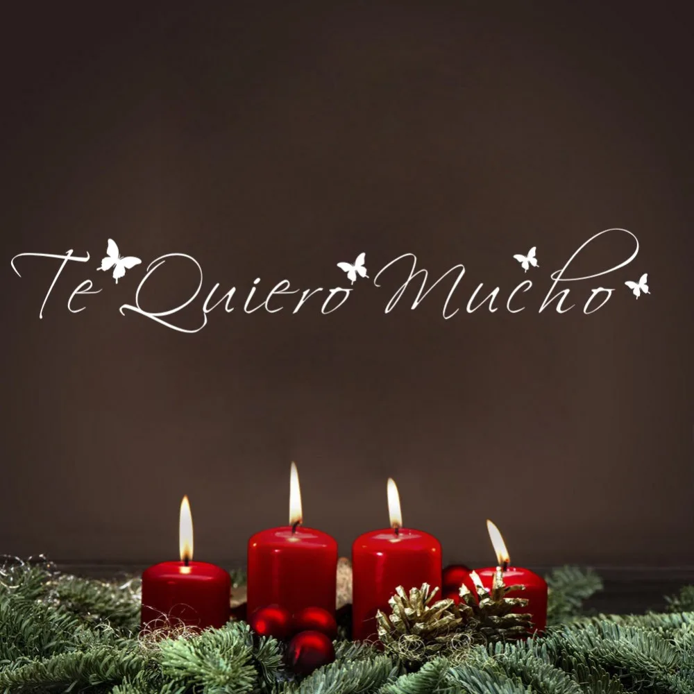 Классическая испанская любовь Цитата Te quiero mucho и siempre y para DIY Бабочка Наклейка на