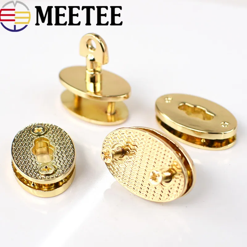 Meetee, 2 шт., цинковый сплав, Яйцевидный винт, замок, пряжки, сделай сам, сумочка, клатч, сумка, кошелек, замок, застежка, фурнитура, Декор, аксессуары, BD365