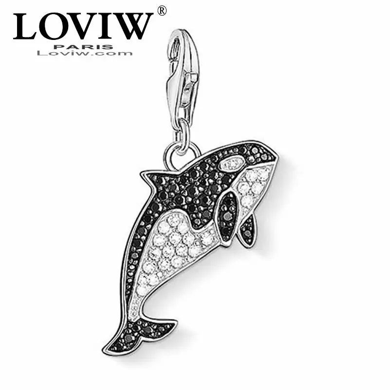 Orca Подвески Кит кулон Новая мода ювелирные изделия Серебряная пластина модный