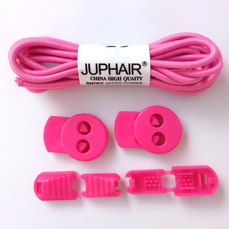 20 Pink Новинка; 1 пара; круглые модные шнурки без завязок; фиксирующая обувь; шнурки; эластичные шнурки для шнурков; для бега, триатлона, спорта, фитнеса - Цвет: 20 Pink