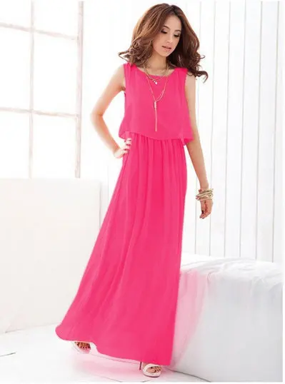 Новинка лета 2016 женское шифоновое богемное платье с круглым вырезом Пляжное