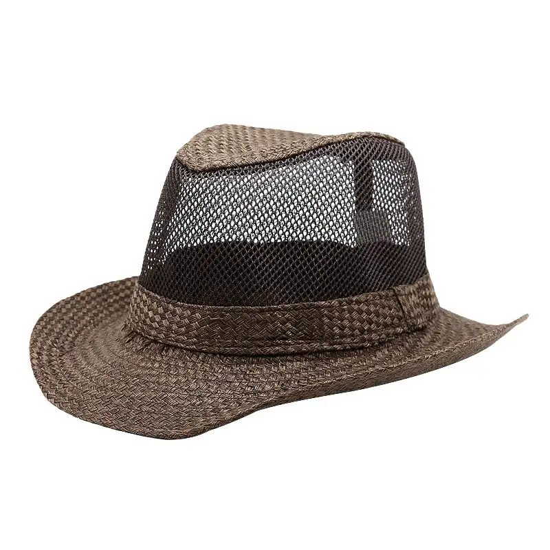 Шляпа мужская сетчатая Соломенная Панама в стиле унисекс дышащая модная