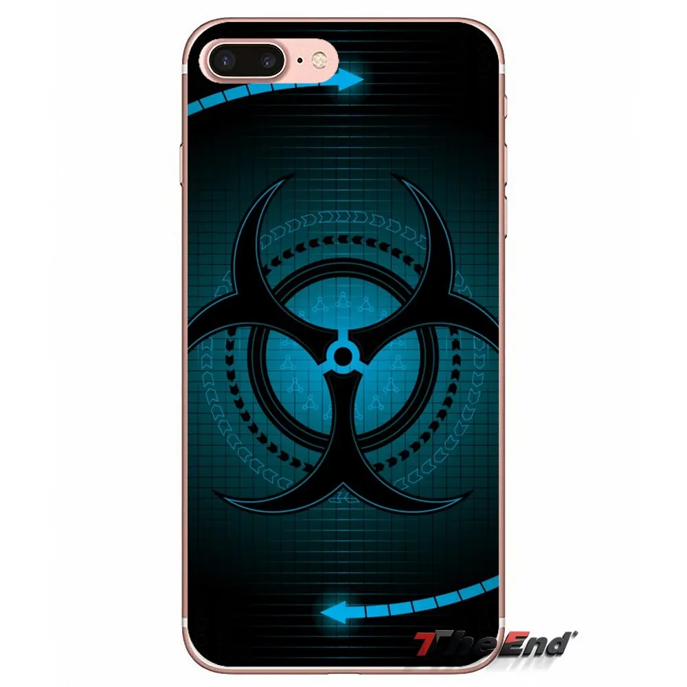 Аксессуары телефон оболочки чехлы для красный biohazard логотип huawei P Smart Y6 Ascend P8 P9 P10
