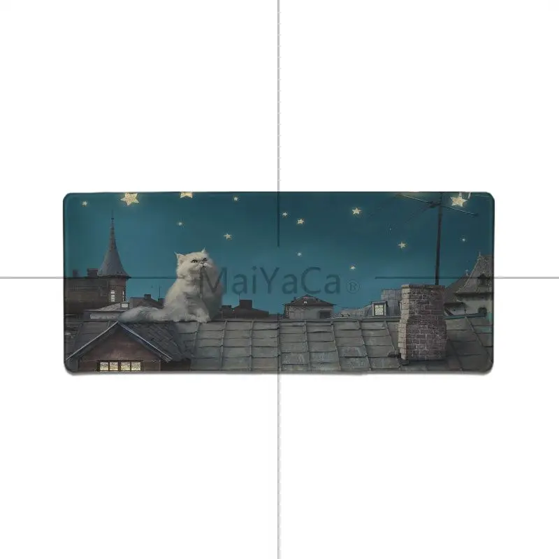Maiyaca высококачественный коврик для мыши с милым котом на крыше игровые коврики