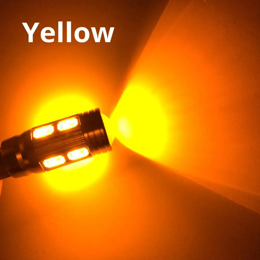 Yellow 2X T10 Белый Автомобильный светодиодный светильник Canbus 194 W5W 10SMD 5630 Лампа без ошибок для парковки - Испускаемый цвет: Yellow