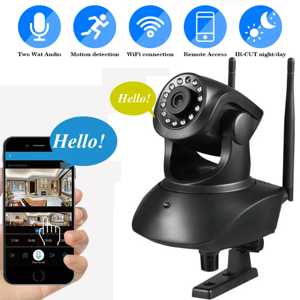 Wi Fi IP Камера 1080P CCTV 2MP для наблюдения безопасности двухстороннее аудио фильтр