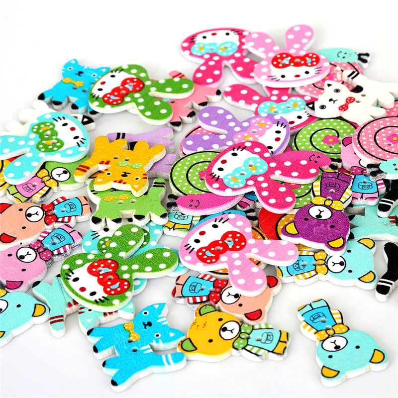 50 шт. пуговицы из натурального дерева с двумя отверстиями | Дом и сад