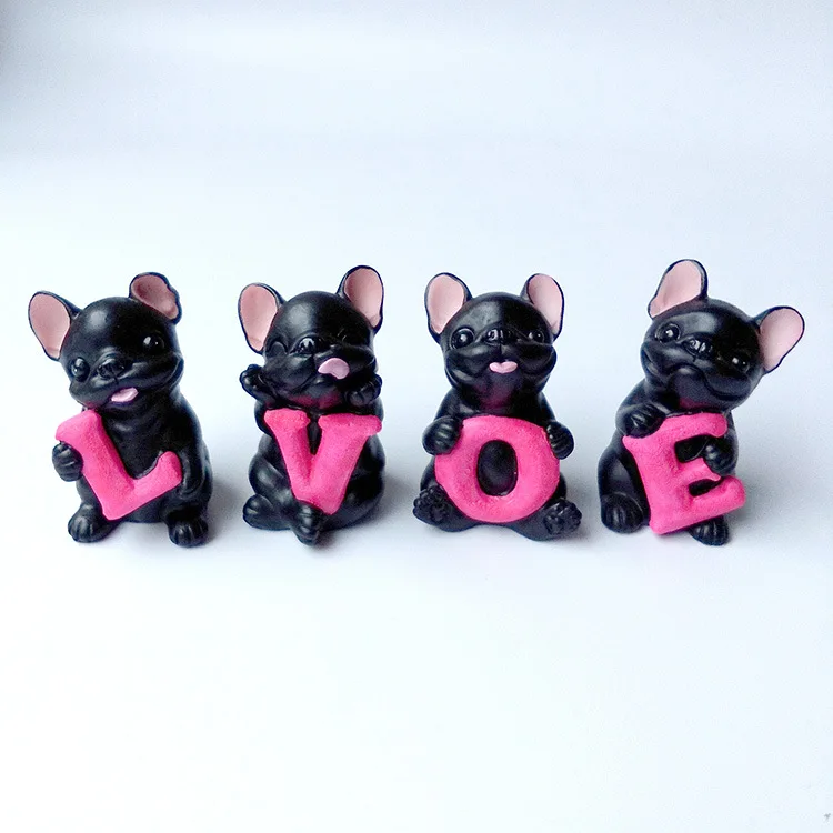 Новинка 2018 мультяшная Милая кавайная Забавная фигурка французского бульдога в