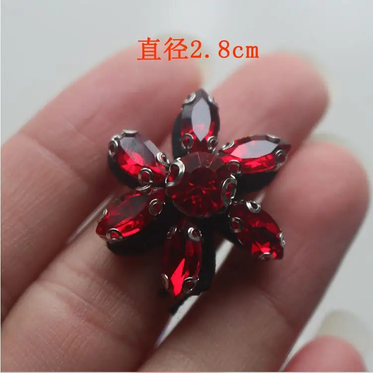 Цветы из горного хрусталя вышивка бусин нашивка брошь для шитья одежды носки