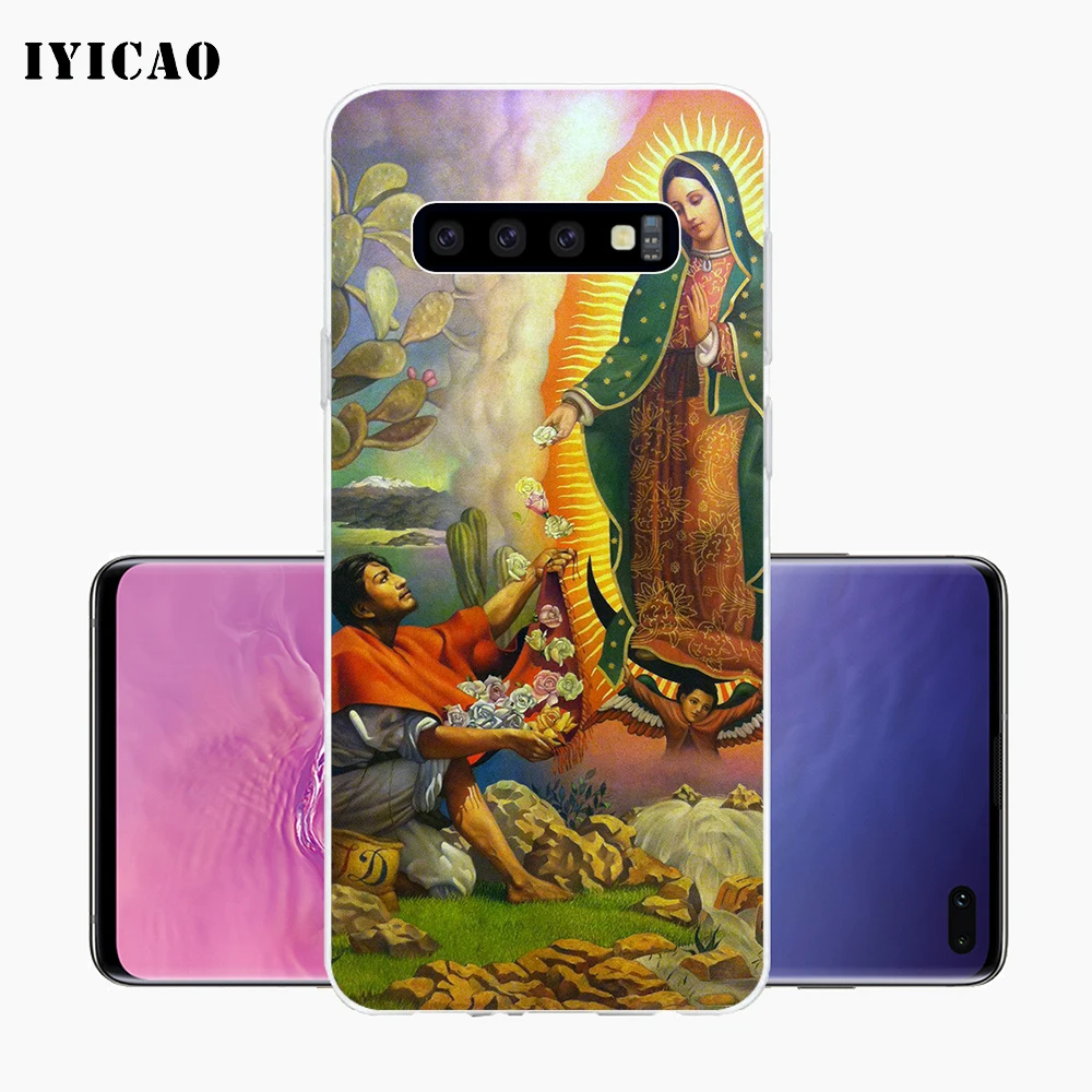 IYICAO virgen de guadalupe Мягкий силиконовый чехол для телефона Samsung Galaxy S10e S10 S9 S8 Plus S7 Edge TPU