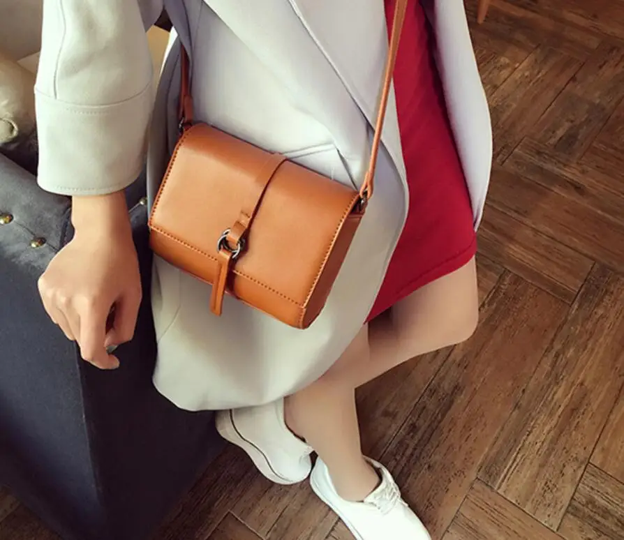 Женская сумка мессенджер ANAWISHARE Маленькая кожаная через плечо J888|leather shoulder bag|crossbody