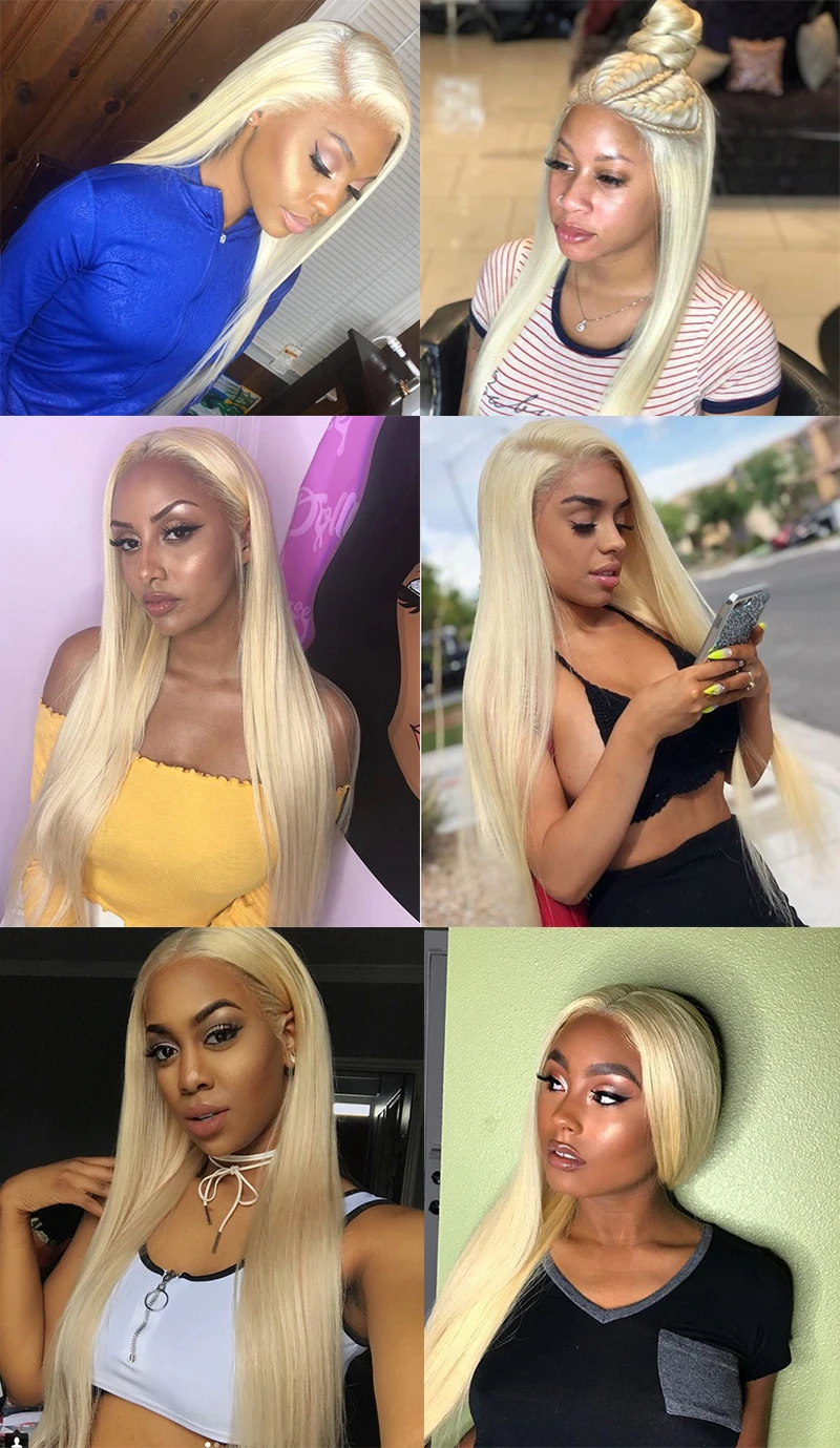 Fabwigs 150% плотность предварительно выщипанные#613 блонд полностью кружевные человеческие волосы парики с детскими волосами бразильские Remy человеческие волосы парики для женщин