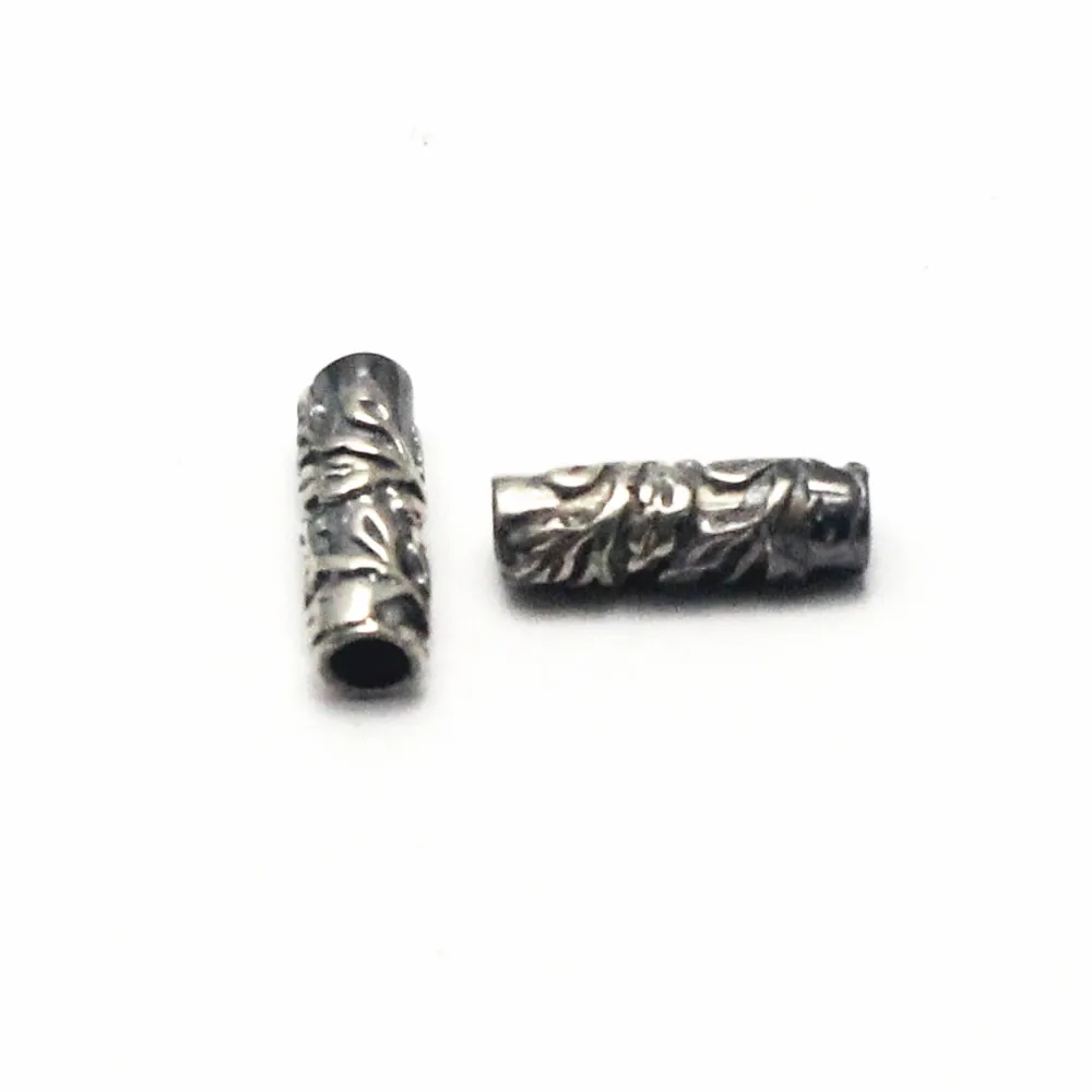 Beadsnice 925 серебряные бусины в форме трубки Уникальные ювелирные изделия из