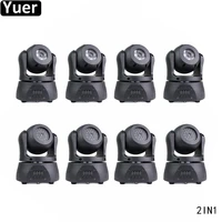 8pcslot ktv home party 2in1 double sided moving head light 15w 4in1 cree lamp dj disco light for wedding color music lights
