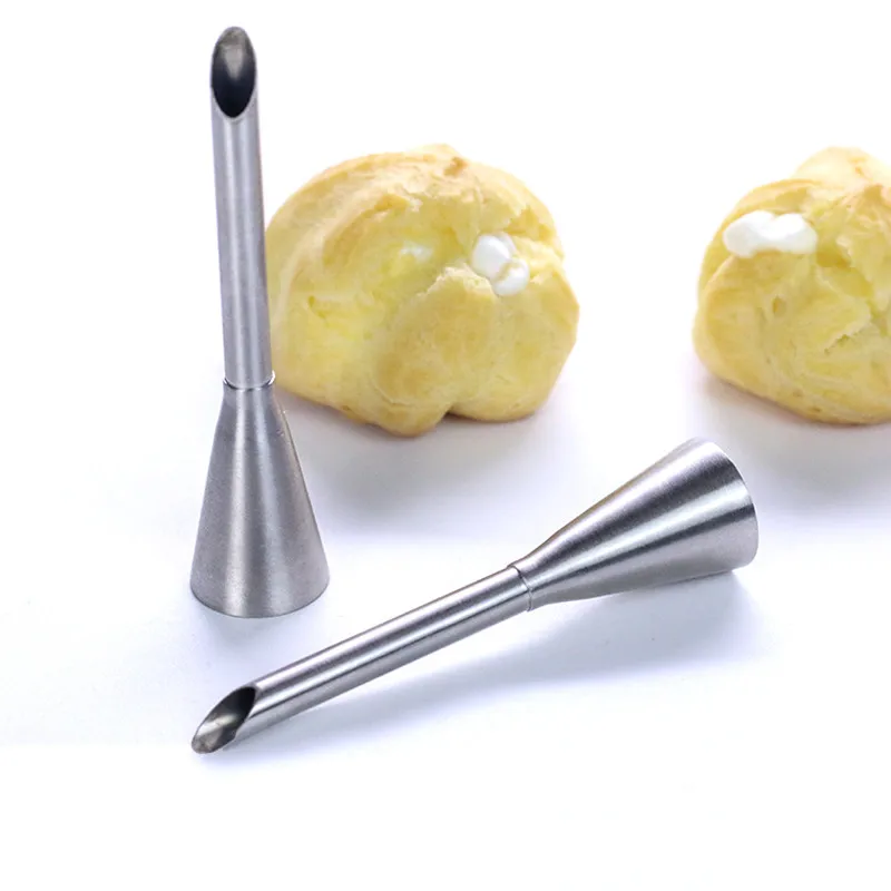 Cake Piping Nozzles Stainless Steel Cream Puffs Decorating Squeeze Flower Mouth Fancy Pastry Baking Tools Uroomee | Дом и сад