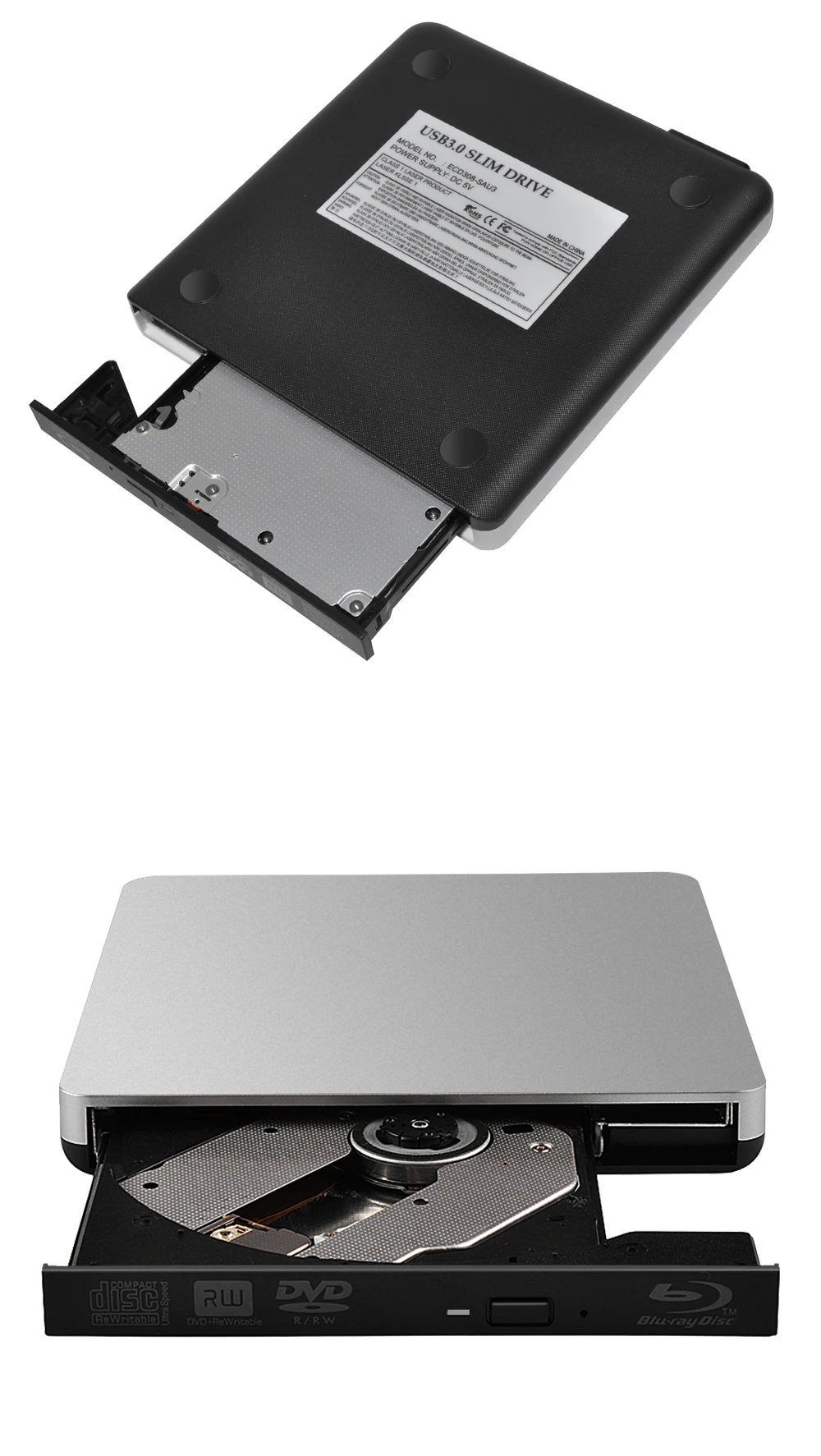 Deepfox Bluray плеер Внешний оптический привод USB 3,0 Blu ray BD-ROM CD/DVD RW записывающее устройство Портативный для ноутбука Macbook
