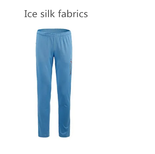 Lce silk fabrics 02 Мужские/Женские бамбуковые волокна/ледяные ткани размера плюс для спорта на открытом воздухе Анти УФ одежда быстросохнущие дышащие штаны для рыбалки - Цвет: Lce silk fabrics 02