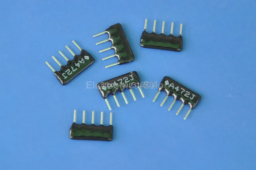 (5 шт./лот) 220 Ом сетевой резистор с толстой пленкой тип SIP 5|array resistor|220 ohmnetwork resistor |