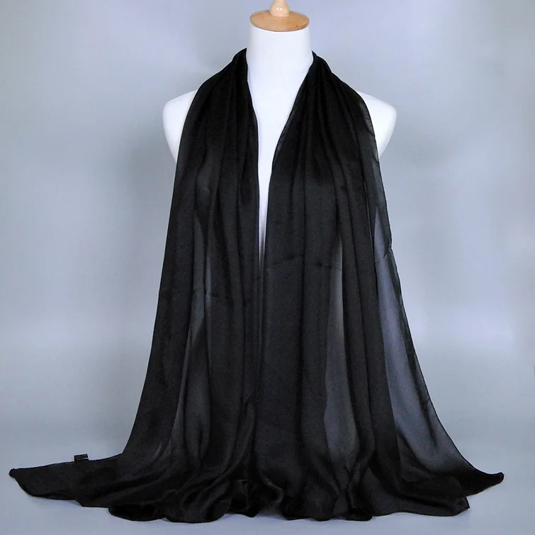 2015 NEW COLOR satin silk printe solid color shawls nice long plain polyester popular head muslim scarves/scarf 10pcs/lot | Аксессуары