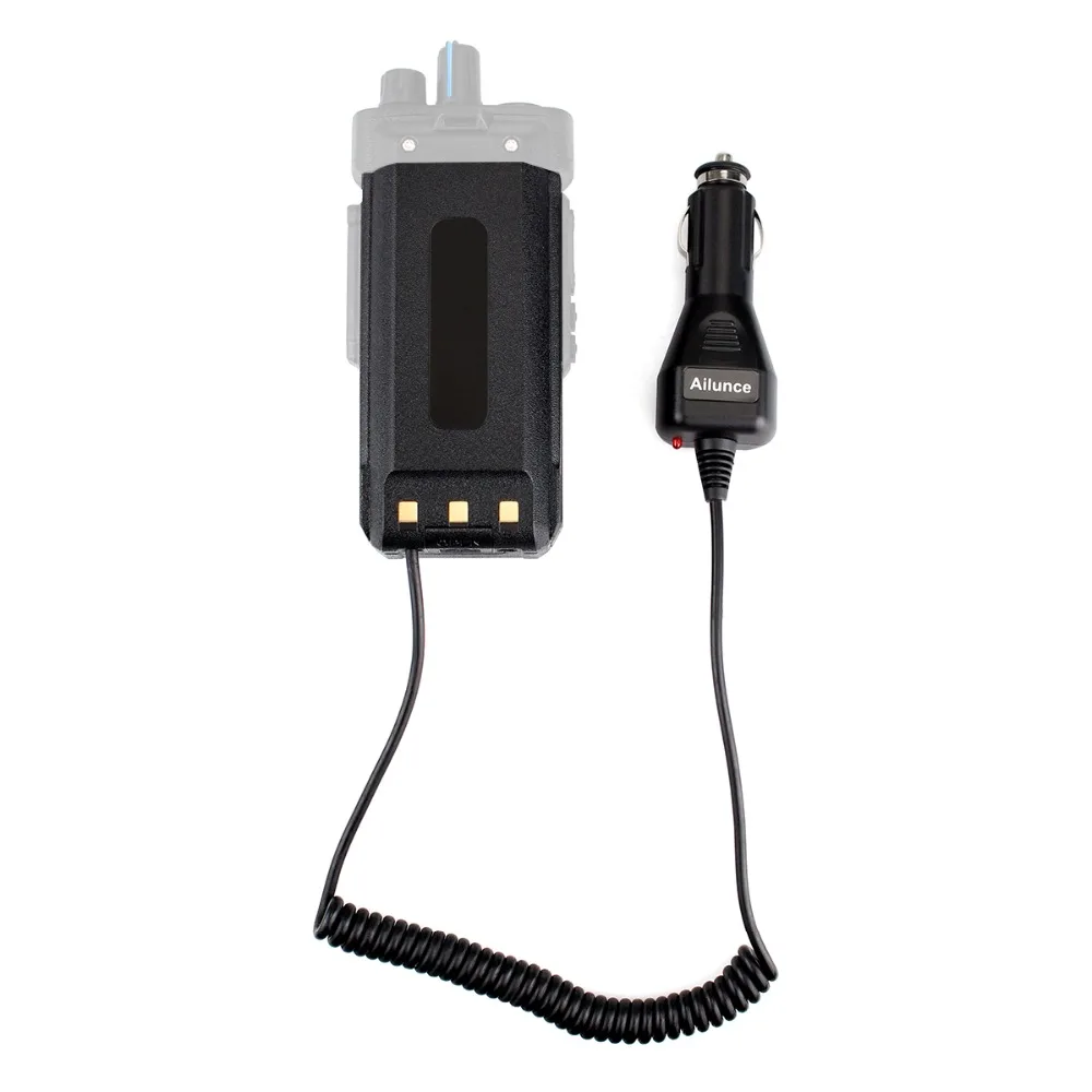 Black Car Charger Battery Eliminator 12V-24V for Ailunce HD1/Retevis RT29 Dual Band DMR Ham Radio Transceiver Walkie Talkie
