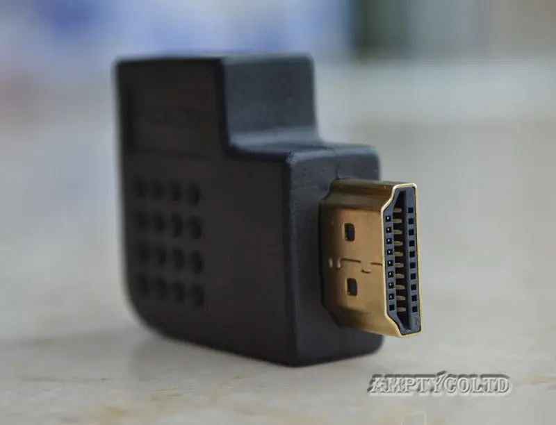 KELUSHI штекер к женскому M/F HDMI правый угол 90 градусов адаптер кабель соединитель