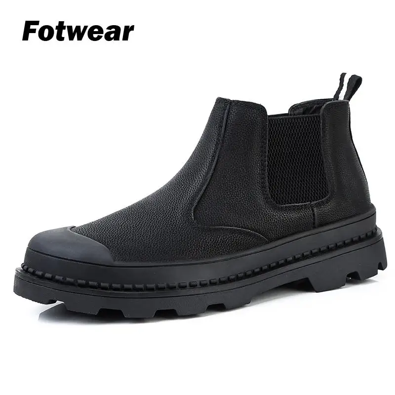Fotwear/мужские ботинки формальные из натуральной кожи мужская повседневная обувь в