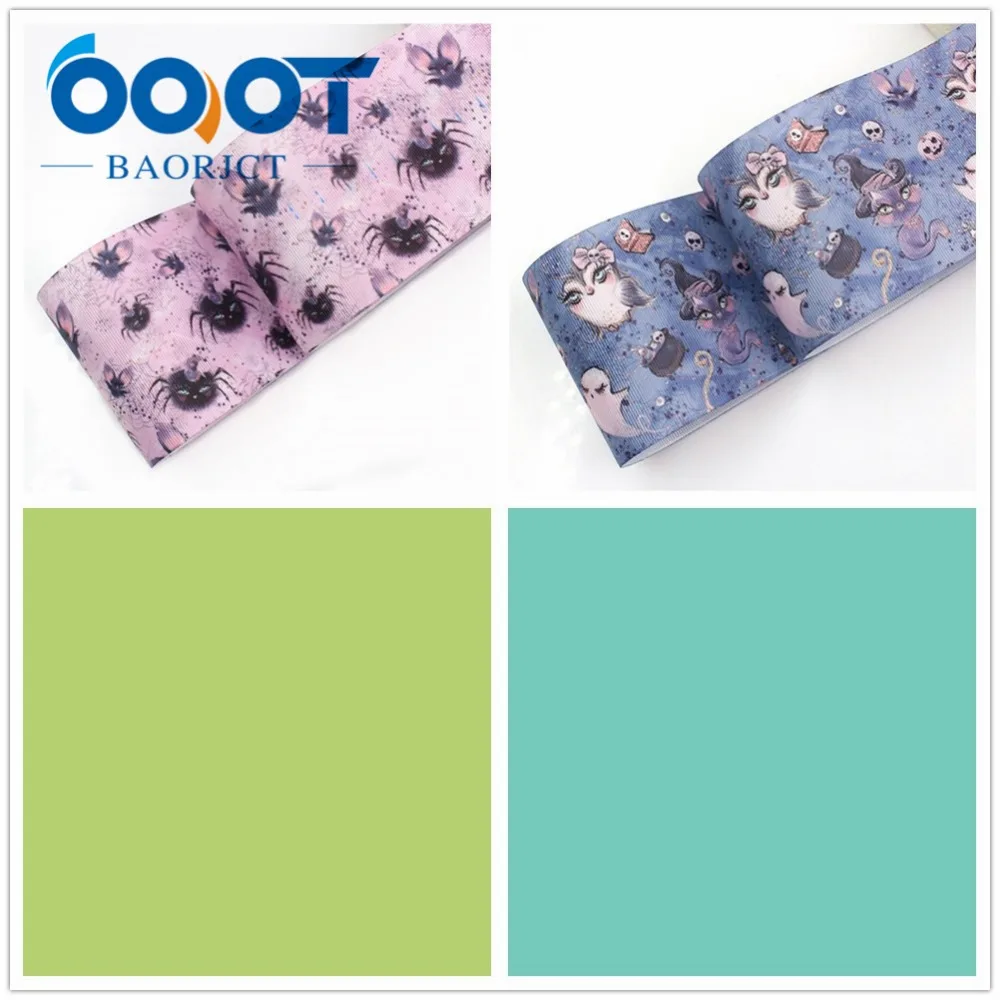 OOOT BAORJCT I-19518-1295, 75 мм, 10 ярдов мультфильм термотрансферной печатной корсажной ленты, лук кепки DIY аксессуары украшения