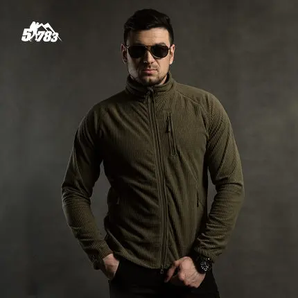 2019 зимние Для мужчин флис Пеший Туризм Куртка со стоячим воротником на молнии