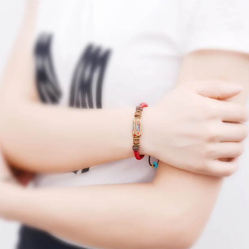 Браслеты BOEYCJR с винтажными непальскими бусинами модные украшения плетеный