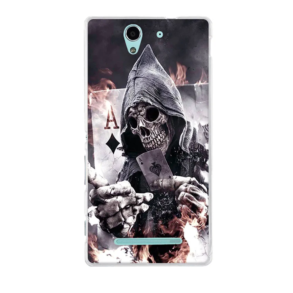 Силиконовый чехол для телефона Sony Xperia C3 мягкий задняя крышка D2533 D2502 S55T S55U ТПУ
