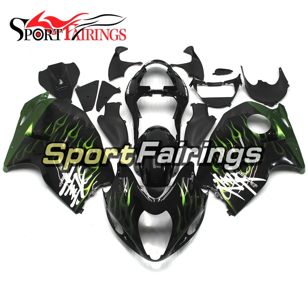

Обтекатели для Suzuki GSXR1300 Hayabusa 97 98 99 03 04 05 06 07 1997-2007 ABS мотоцикл обтекатель комплект бодикон черный зеленый пламя