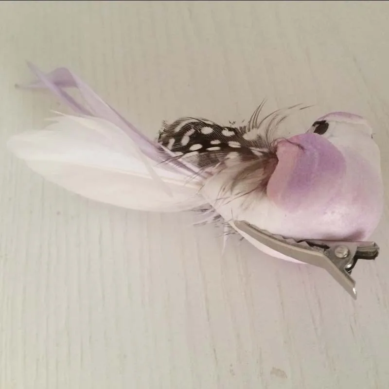 

12*3*3.2cm/12pcs,Artificial Foam Feathers Bird,Decorative Birds for Wedding party Home Garden Decoration,birthday decor favor