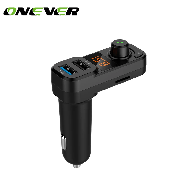 Fm передатчик Bluetooth автомобильный комплект поддержка QC3.0 быстрая зарядка tf карта u