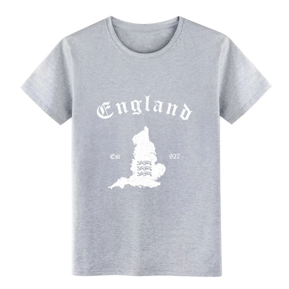 Men's England Vintage Map t shirt Customized cotton round Neck Standard Famous Funny Casual summer Kawaii | Мужская одежда