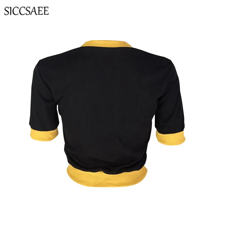 Трикотажная футболка с вышитой Пчелой, короткий рукав, повседневная, ropa mujer, Blusas, графические футболки для женщин, Корейская Прозрачная Футболка, милый пуловер